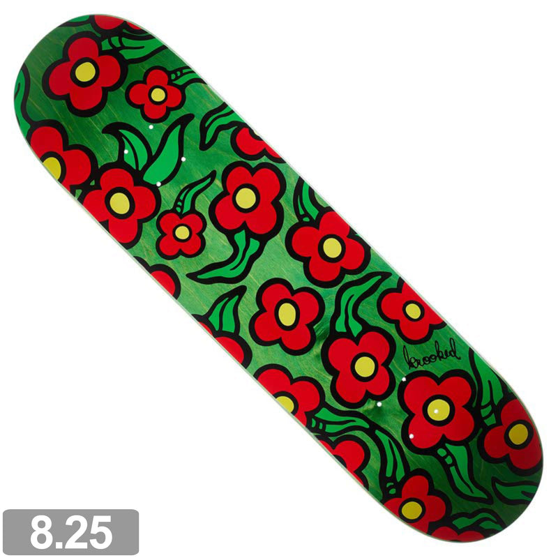 KROOKED WILD STYLE FLOWERS ASSORTED STAIN DECK 8.25 【 クルキッド ワイルド スタイル フラワー デッキ 】