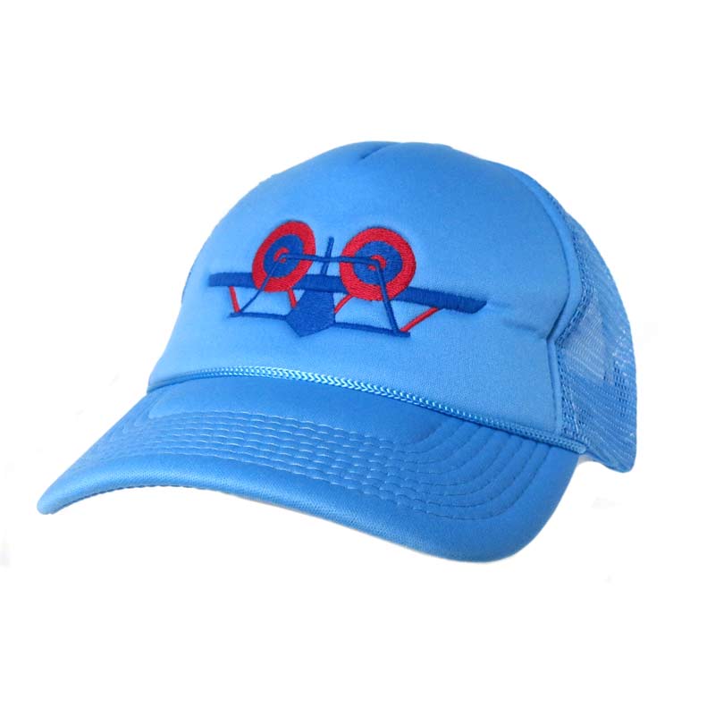 SMA AIR PLANE LOGO TRACKER CAP BLUE 【 サンタモニカ エアライン エア プレイン ロゴ メッシュ キャップ ブルー 】