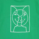 KROOKED MOON SMILE RAW TEE KELLY GREEN / WHITE 【 クルキッド ムーン スマイル ロウ Tシャツ ケリー グリーン / ホワイト 】