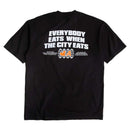 ATLAS  EVERYBODY EATS TEE BLACK 【 アトラス エブリバディ イーツ Tシャツ ブラック 】