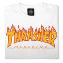 THRASHER FLAME LOGO WHITE T-SHIRTS 【 スラッシャー フレイム ロゴ ホワイト Tシャツ 】