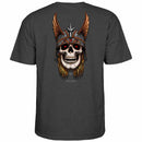 POWELL ANDY ANDERSON HERON SKULL TEE CHARCOAL HEATHER 【 パウエル アンディー・アンダソン ヘロン スカル チャコール ヘザー Tシャツ 】