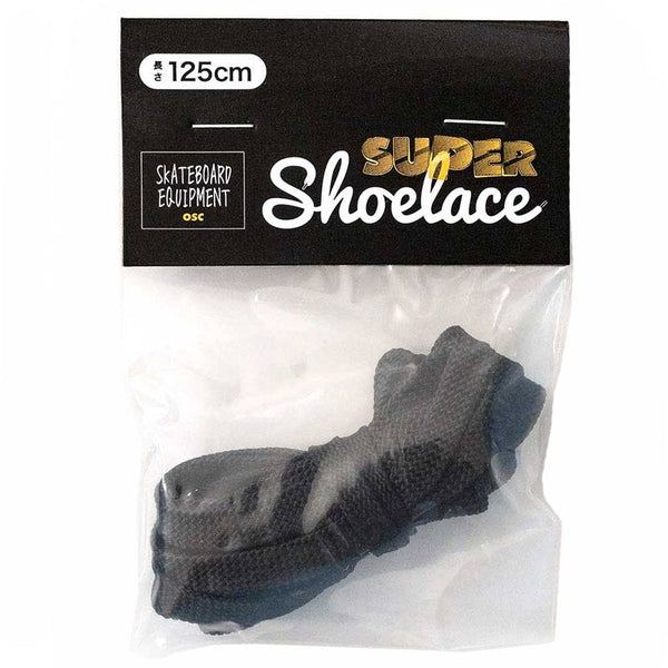 OSC SUPER SHOELACE BLACK 125cm【 OSC スーパー シューレース ブラック 靴ひも 】