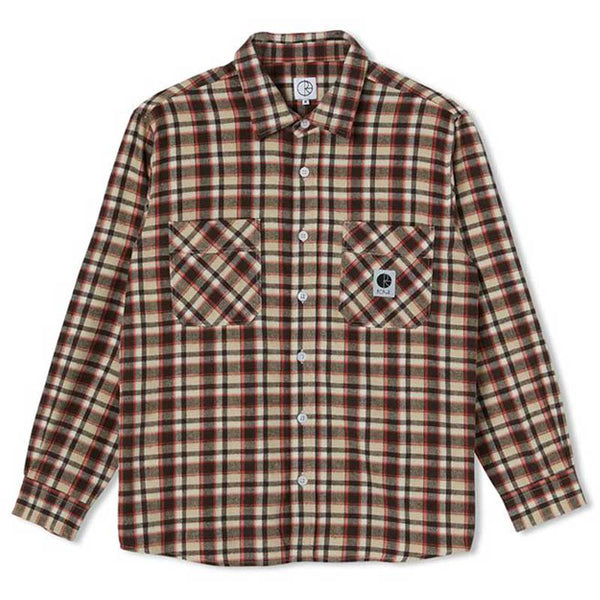 POLAR SKATE CO. FLANNEL SHIRT BROWN【 ポーラー スケート フランネル