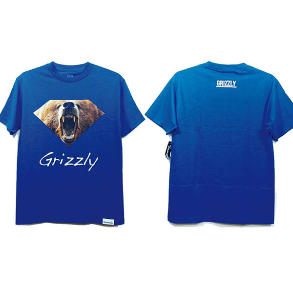 GRIZZLY x DIAMOND T-SHIRTS BLUE 【 グリズリー ダイヤモンド Tシャツ ブルー 】