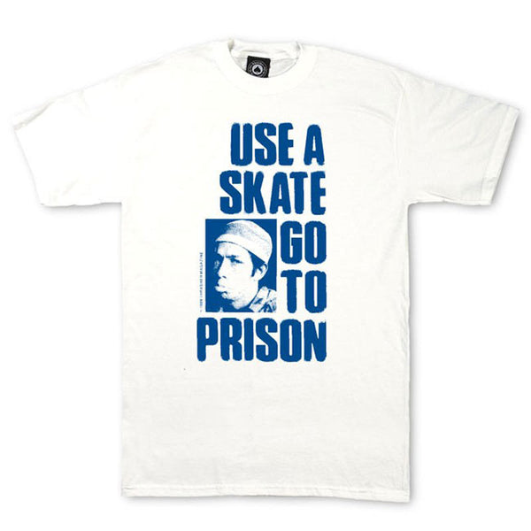 THRASHER USE A SKATE GO TO PRISON WHITE T-SHIRTS 【 スラッシャー ユーズ ア スケート ゴー トゥー プリズン Tシャツ 】