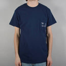 DOOM SAYERS SNAKE SHAKE POCKET T-SHIRTS NAVY 【 ドゥームセイヤーズ スネーク シェイク ポケット Tシャツ ネイビー 】