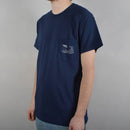 DOOM SAYERS SNAKE SHAKE POCKET T-SHIRTS NAVY 【 ドゥームセイヤーズ スネーク シェイク ポケット Tシャツ ネイビー 】