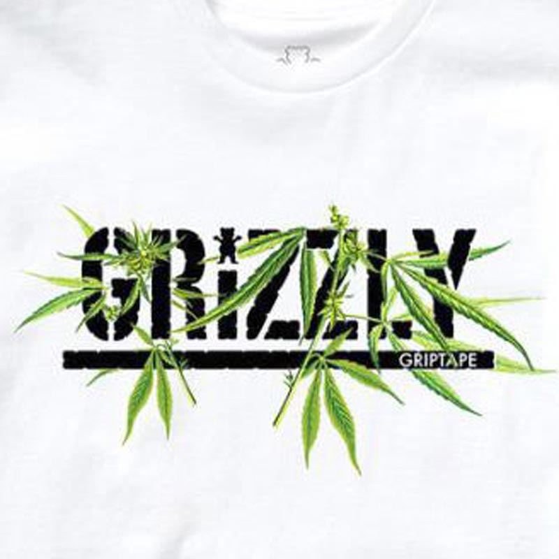 GRIZZLY SEEDS STAMP WHITE T-SHIRTS 【 グリズリー シード スタンプ ホワイト Tシャツ 】