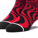 HUFｘ SPITFIRE SWIRL SOCKS RED【 ハフ スピットファイア ソックス 】