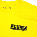 QUARTER SNACKS CHECK CASHING T-SHIRTS YELLOW 【 クウォータースナックス チェック キャッシング Tシャツ イエロー 】