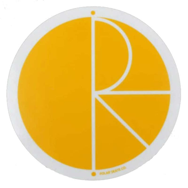 POLAR FILL LOGO STICKER YELLOW【 ポーラー フィル ロゴ ステッカー イエロー 】