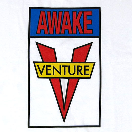 VENTURE AWAKE T-SHIRTS WHITE / RED 【 ベンチャー アウェイク Tシャツ ホワイト レッド 】