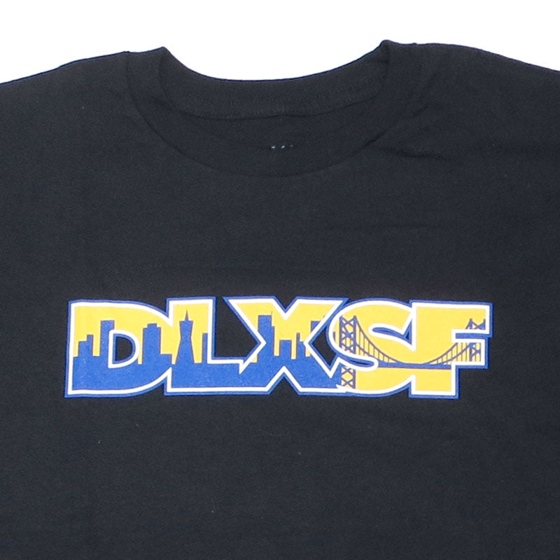 DLXSF SKYLINE T-SHIRTS BLACK x BLUE【 デラックス スカイライン Tシャツ ブラック 】