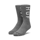 HUF MELANGE OG LOGO CREW SOCKS BLACK 【 ハフ メランジ OG ロゴ クルー ソックス ブラック 】