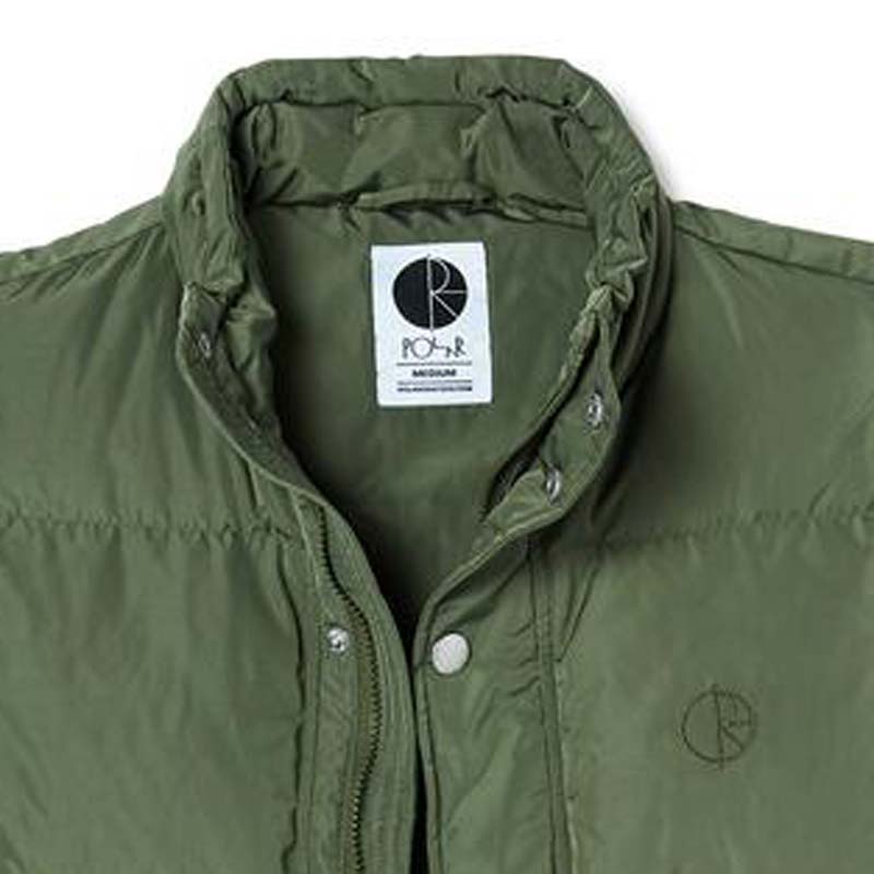 POLAR SKATE CO. PUFFER VEST LIGHT OLIVE 【 ポーラー パファー