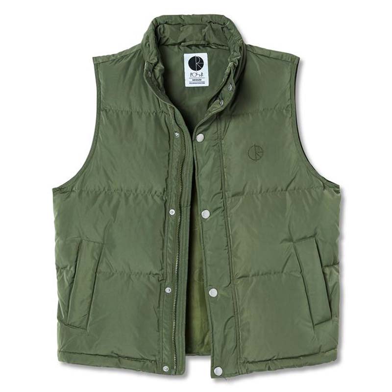 POLAR SKATE CO. PUFFER VEST LIGHT OLIVE 【 ポーラー パファー ベスト ライト オリーブ 】