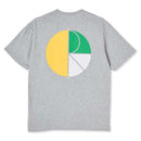 POLAR SKATE CO. 3TONE FILL LOGO TEE SPORTS GREY YELLOW 【 ポーラー 3トーン フィル ロゴ Tシャツ スポーツ グレー 】