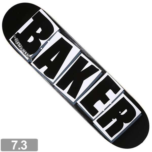 BAKER BRAND LOGO BLACK / WHITE MINI 7.3 【 ベイカー ブランド ロゴ ブラック / ホワイト ミニ デッキ 】