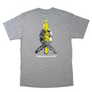 PIZZANISTA! SKULL & PIN T-SHIRT GREY 【 ピザニスタ! スカル & ピン Tシャツ グレー 】
