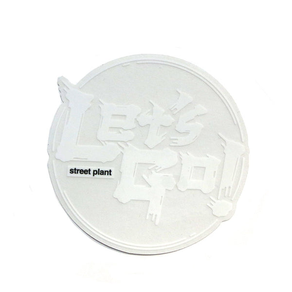 STREET PLANT LET'S GO! CLEAR BASE CIRCLE STICKER WHITE【ストリートプラント レッツ ゴー！ クリア ベース サークル ステッカー 】