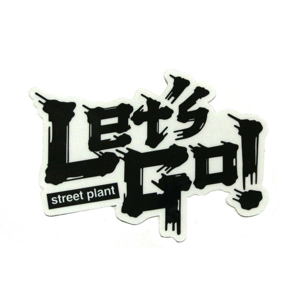 STREET PLANT LET'S GO! CLEAR BASE STICKER BLACK【ストリートプラント レッツ ゴー！ クリア ベース ステッカー ブラック 】