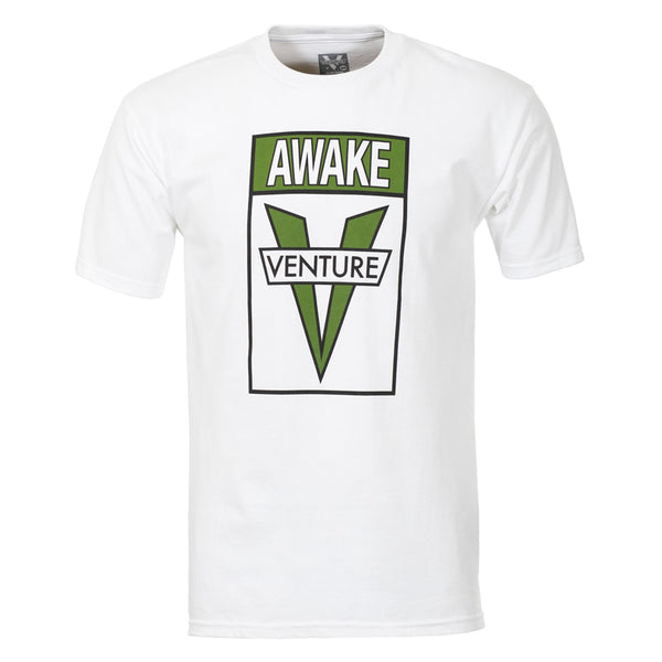 VENTURE AWAKE T-SHIRTS WHITE / GREEN 【 ベンチャー アウェイク Tシャツ ホワイト グリーン 】