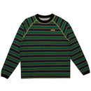 WKND STRIPE LONG SLEEVE SHIRT NAVY GREEN 【 ウィークエンド ストライプ ロング スリーブ シャツ ネイビー グリーン 】