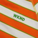 WKND STRIPE LONG SLEEVE SHIRT ORANGE CREAM 【 ウィークエンド ストライプ ロング スリーブ シャツ オレンジ クリーム 】