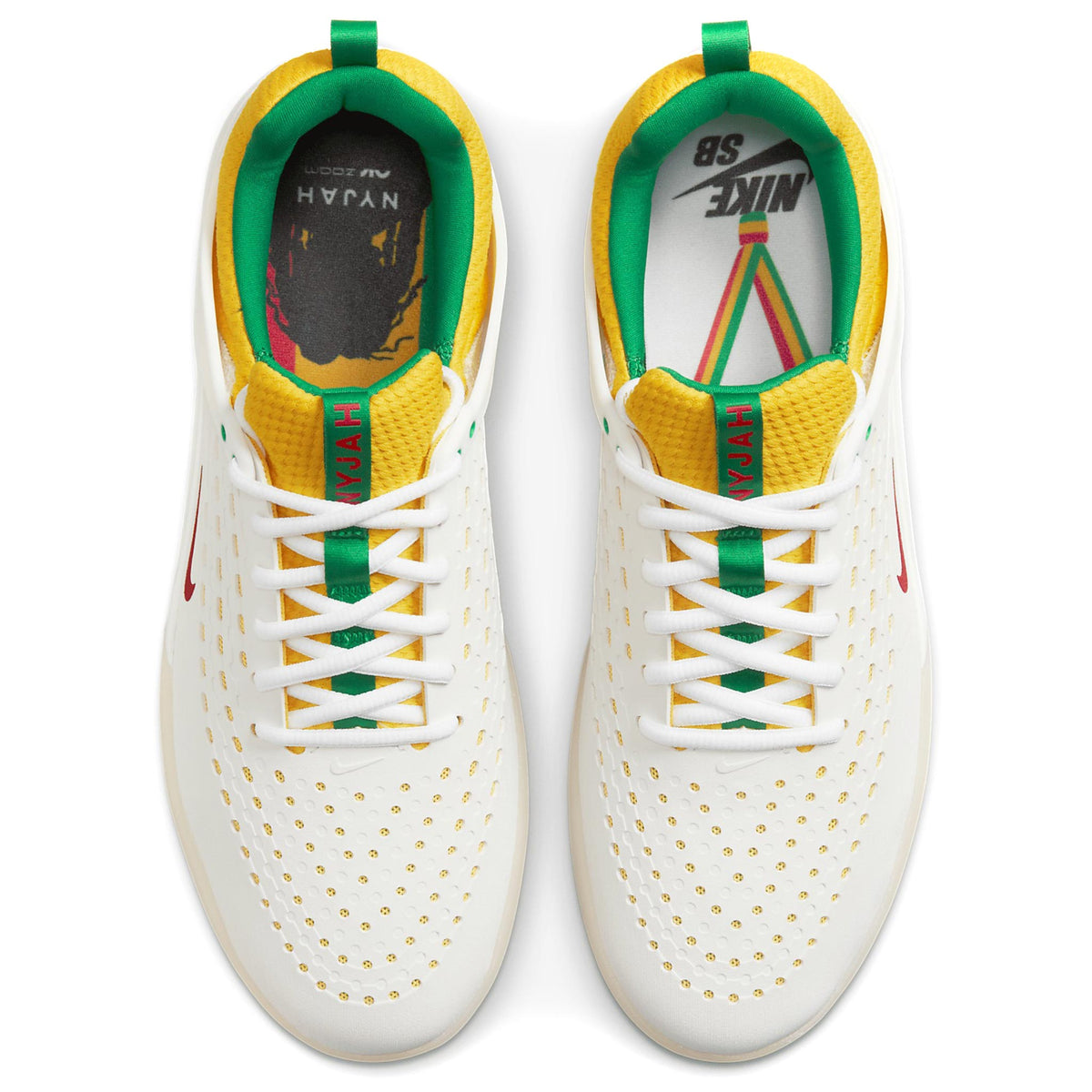 Nike スニーカー 26cm ホワイト/イエロー/グリーン ナイジャ3 NIKE SB ZOOM NYJAH 3 PRM SUMMIT WHITE / YELLOW 【 ナイキSB