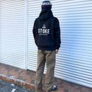 STOKE BONFIRE ZIP HOODIE BLACK 【 ストーク ボンファイアー ジップ フーディー ブラック 】