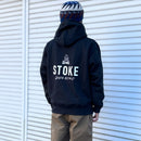 STOKE BONFIRE ZIP HOODIE BLACK 【 ストーク ボンファイアー ジップ フーディー ブラック 】