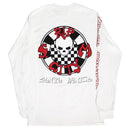 RIP CITY CHECKER CIRCLE LOGO L/S T-SHIRT WHITE 【 リップ シティ チェッカー サイクル ロゴ ホワイト 長袖 】