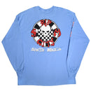 RIP CITY CHECKER CIRCLE LOGO L/S T-SHIRT SKY BLUE 【 リップ シティ チェッカー サイクル ロゴ スカイ ブルー 長袖  】