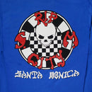 RIP CITY CHECKER CIRCLE LOGO L/S T-SHIRT BLUE 【 リップ シティ チェッカー サイクル ロゴ ブルー長袖  】