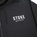 STOKE BONFIRE ZIP HOODIE BLACK 【 ストーク ボンファイアー ジップ フーディー ブラック 】