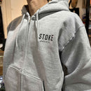 STOKE BONFIRE ZIP HOODIE HEATHER GRAY 【 ストーク ボンファイアー ジップ フーディー ヘザー グレー 】