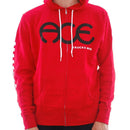 ACE RACER ZIP UP HOODIE RED 【 エース レーラー ジップ アップ フーディー レッド 】