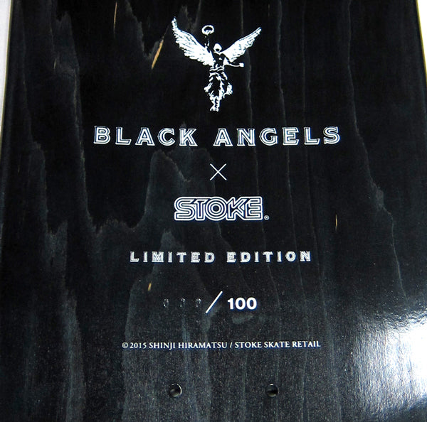 STOKE x BLACK ANGELS BLACK DECK 8.0 【 100本限定 ナンバー入り 平松伸二描き下ろし ストーク x ブラック エンジェルズ コラボ デッキ 】