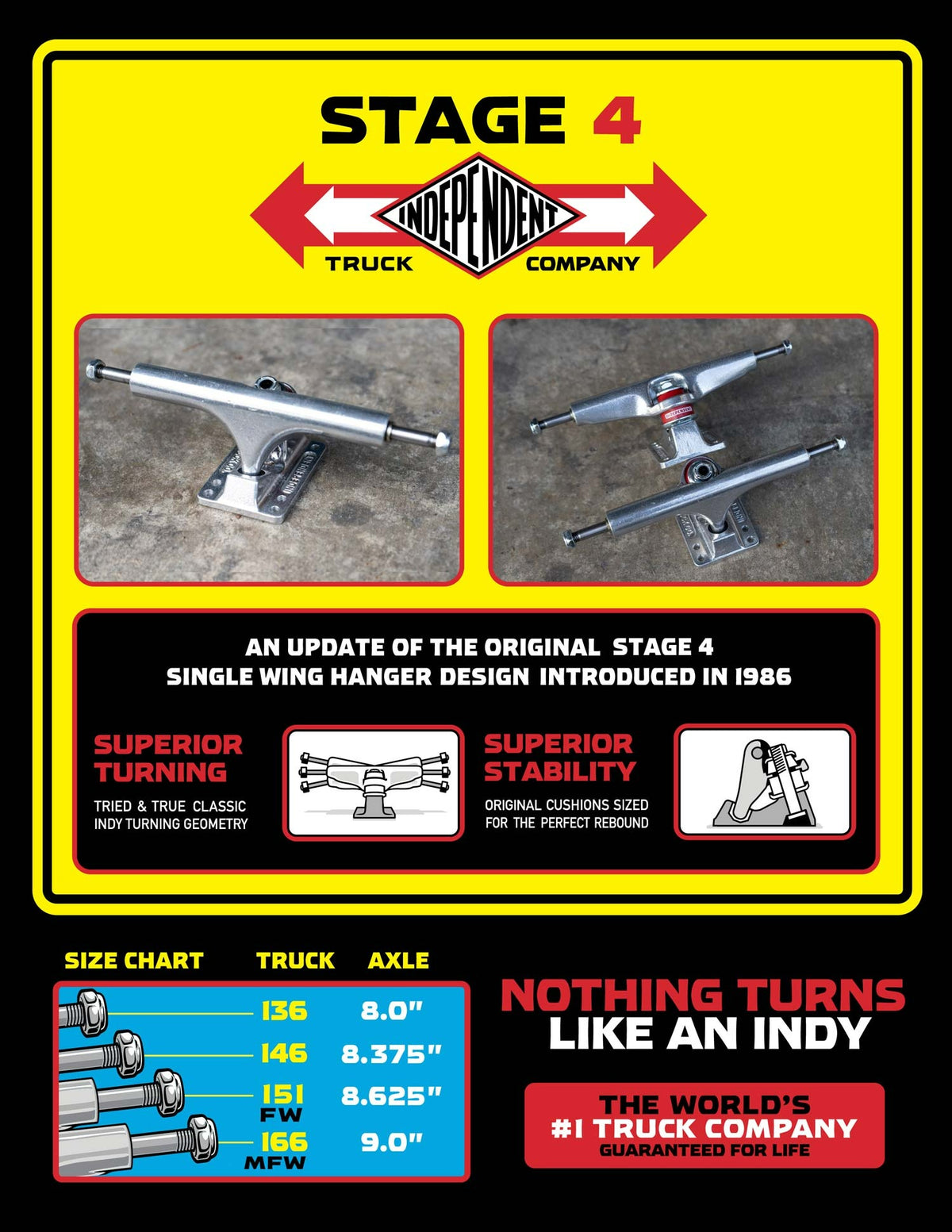 Independent 166 Stage 4 Black Skateboard Truck | Zumiez