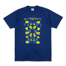 NUMBERS EDITION WATERCOLOUR WORDMARK LAPIS T-SHIRTS BLUE 【 ナンバーズ エディション ウォーターカラー ウッドマーク ラピス Tシャツ ブルー 】