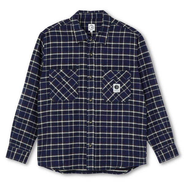 POLAR SKATE CO. FLANNEL SHIRT RICH NAVY 【 ポーラー スケート