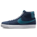 NIKE SB ZOOM BLAZER MID MIDNIGHT NAVY / BLACK / NOISE AQUA 【 ナイキ エスビー ズーム ブレザー ミッド ミッドナイト ネイビー / ブラック / ノイズ アクア シューズ 】