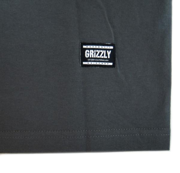 GRIZZLY OG BEAR LOGO BASIC CHARCOAL T-SHIRTS 【 グリズリー ベア ロゴ ベーシック チャコール Tシャツ】