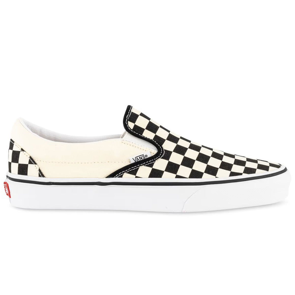 VANS CLASSIC SLIP-ON BLACK & WHITE CHECKERBOARD / WHITE 【 バンズ 